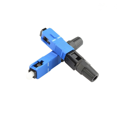 SC UPC FTTH Fast Connectors 55mm 50mm 0.2dB Blue Quick Field Assembly