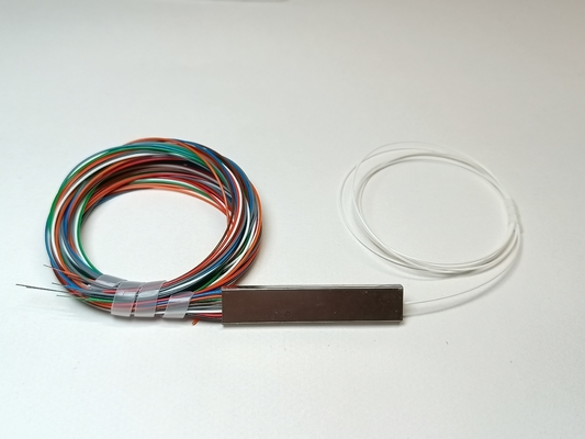 Mini Tube 1x16 Fiber Optical Splitter Bare PLC Colorful Legs Blister Packing