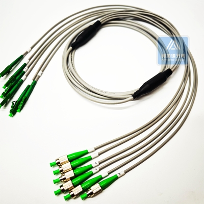 FC APC LC APC Patch Cord 6F Armored Patch Cord 2m 5.0mm Grey PVC Jacket