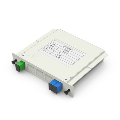 SC APC UPC Fiber Optic Splitter , Cassette Type LGX Box PLC Splitter