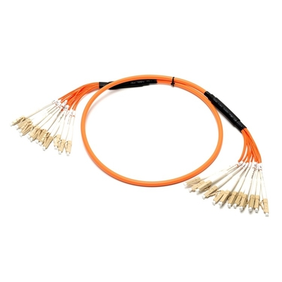 12 Core Fiber Optic Patch Cord , 3m 10Gb Fiber Optic Cable Lc To Lc