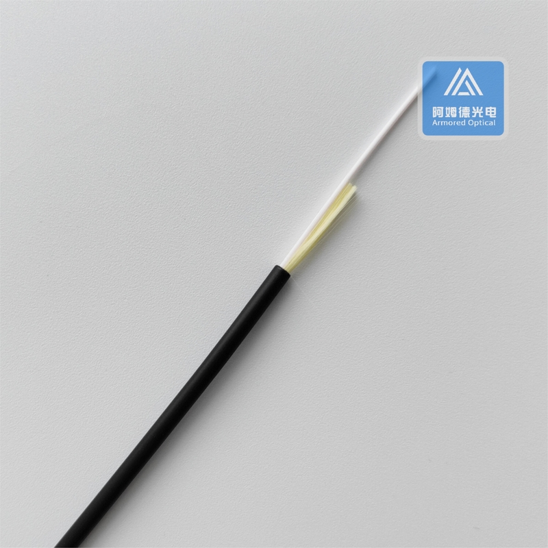 Black Indoor Fiber Optic Cable Simplex Single Mode 3mm LSZH FTTH