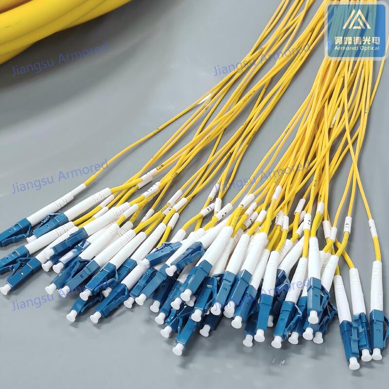 48 Cores  Break Out Cable Assembly SM SC-LC-30M Fiber Patch Cord Yellow LSZH Patch Lead