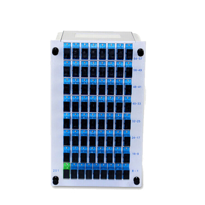 SC UPC LGX Cassette Inserting Box FTTH PLC Splitter 1x64 VERTICLE 8 LAYER