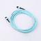 OM3 MTP Mpo Fiber Cable , PVC LSZH Mpo Patch Cord Compatible with Fast Ethernet