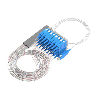 16 Way Optical Fiber Splitter 1*16 sc upc Plc Splitter 0.9mm G657A1 Cable For Joint Closer